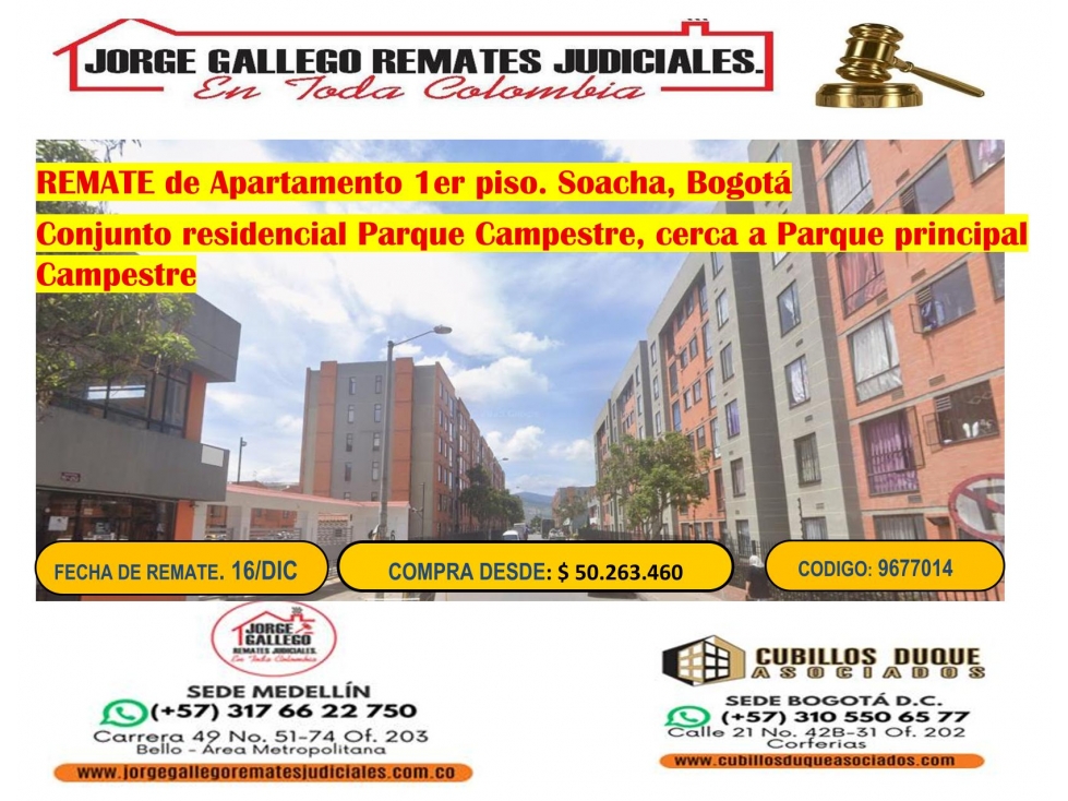 REMATE DE APARTAMENTO