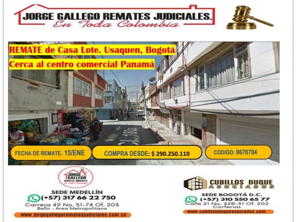 REMATE DE CASA LOTE