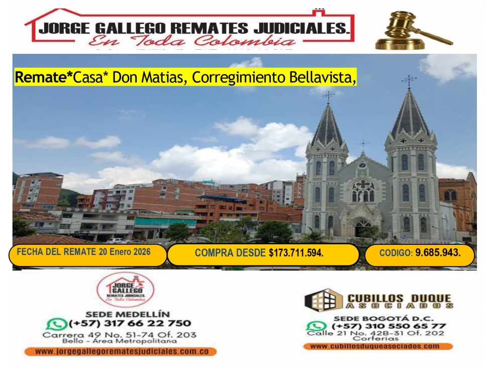 Remate* Casa* Don Matias, Corregimiento Bellavista.