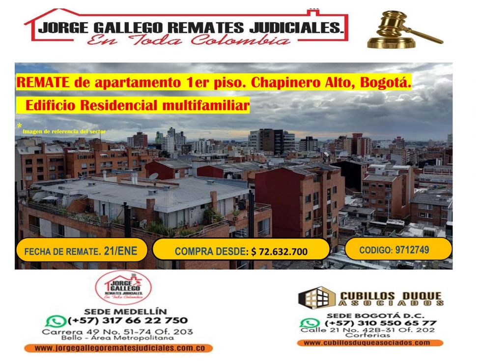 REMATE DE APARTAMENTO