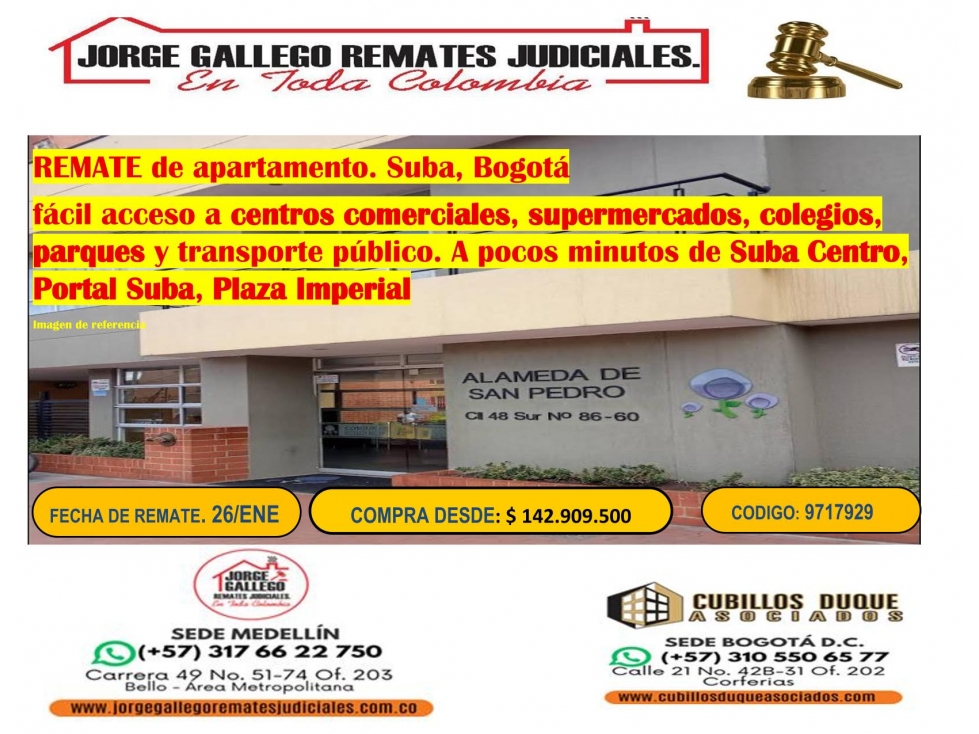 REMATE DE APARTAMENTO