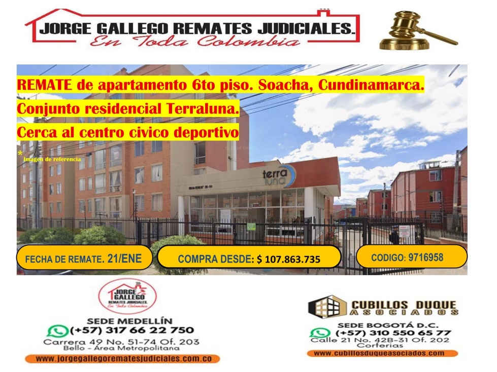 REMATE DE APARTAMENTO
