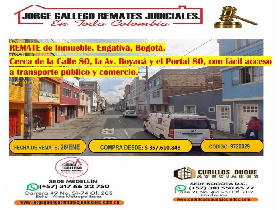 REMATE INMUEBLE ENGATIVA