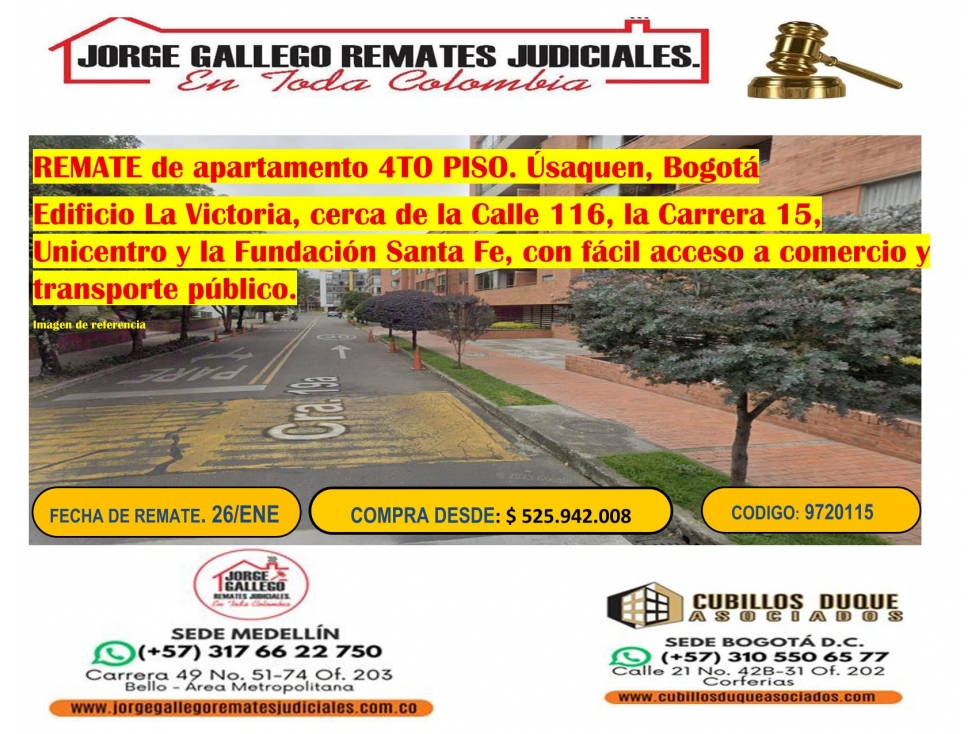 REMATE DE APARTAMENTO