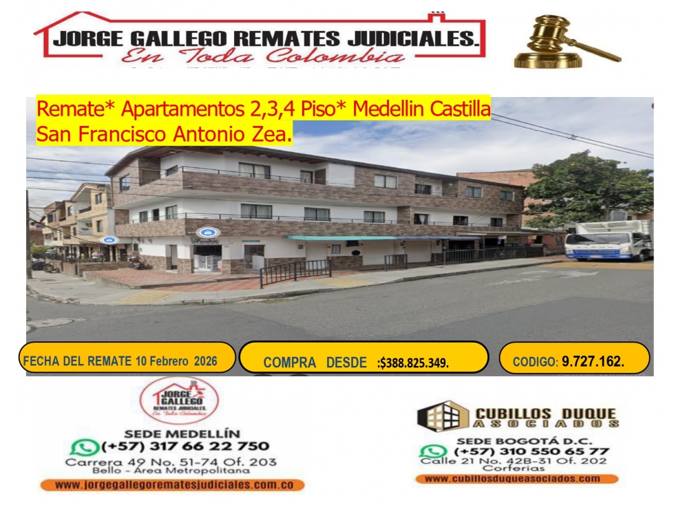 Remate* Apartamentos * Medellin Castilla .