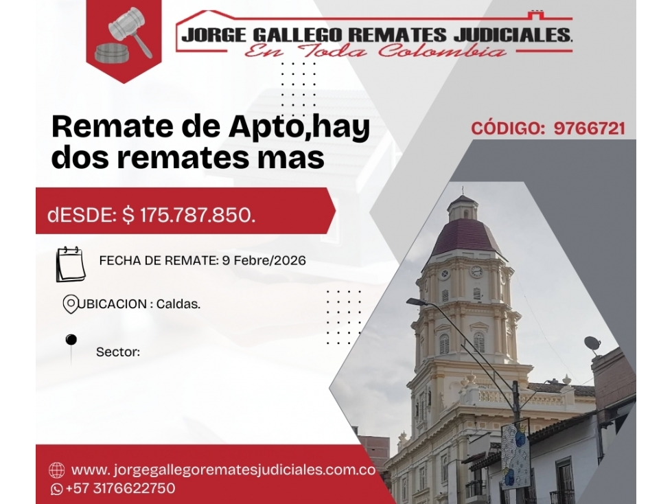 Remate * Apto* Caldas Antioquia.