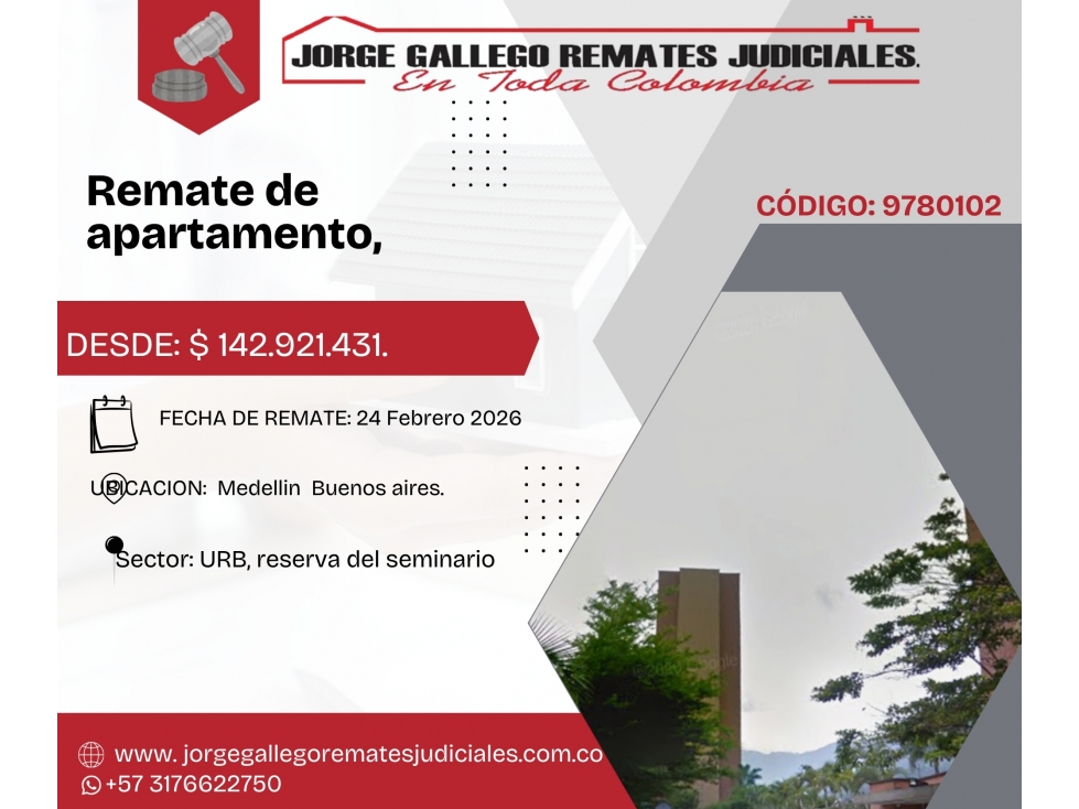 Remate*Apto* Medellin buenos aires.