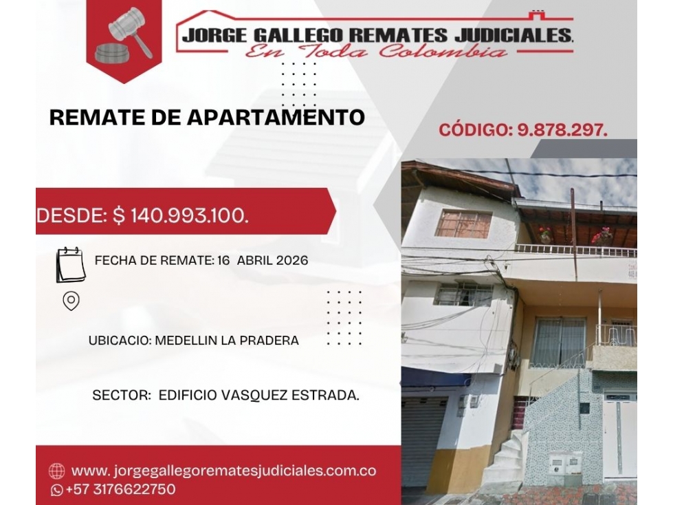 Remate*Apto* Medellin LA PRADERA.