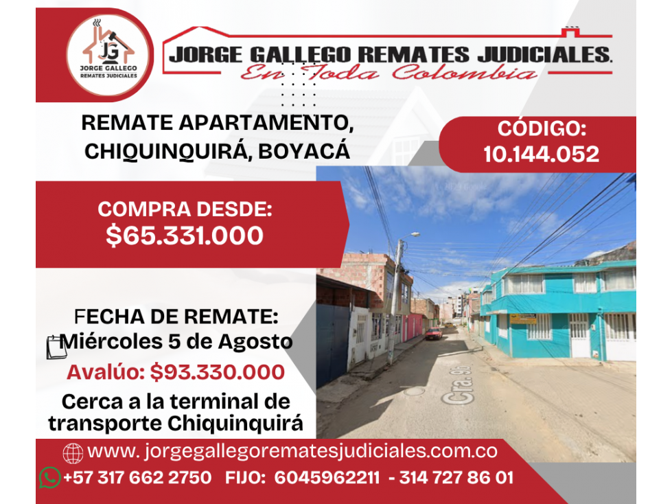 REMATE APARTAMENTO, CHIQUINQUIRÁ, BOYACÁ - 2