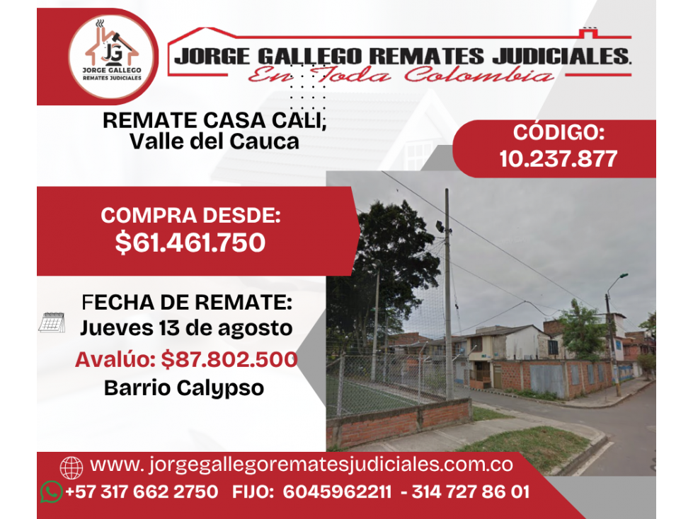 REMATE CASA CALI, VALLE. Barrio Calypso — foto 2
