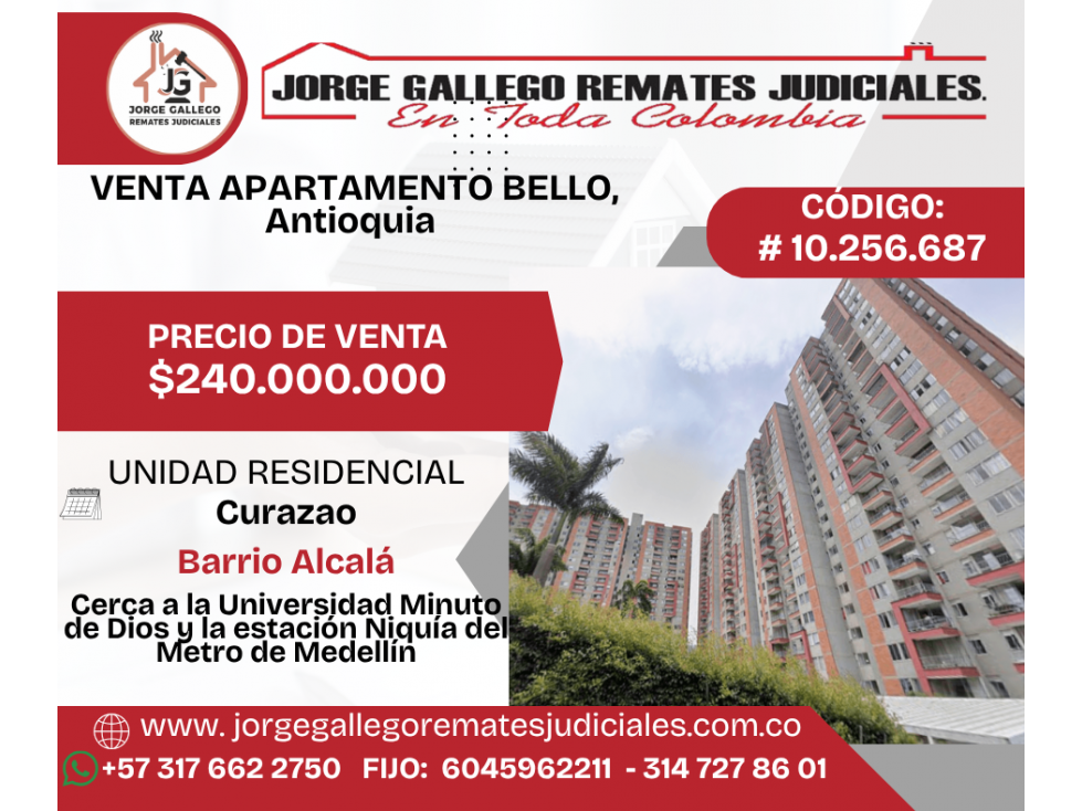VENTA APARTAMENTO BELLO, Antioquia