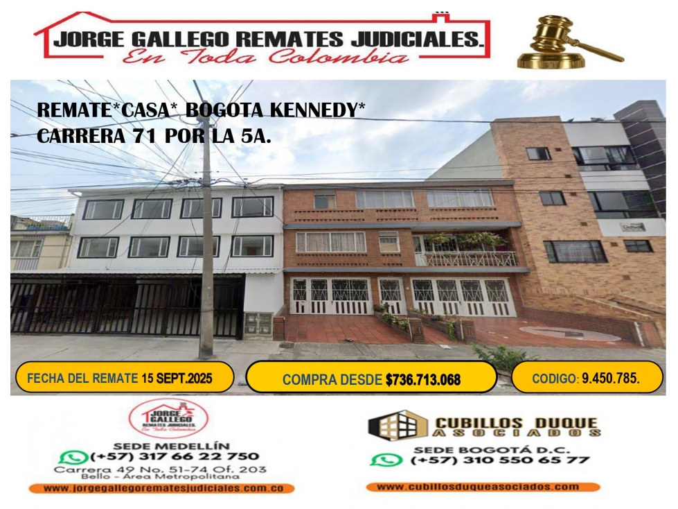 REMATE*CASA* BOGOTA KENNEDY