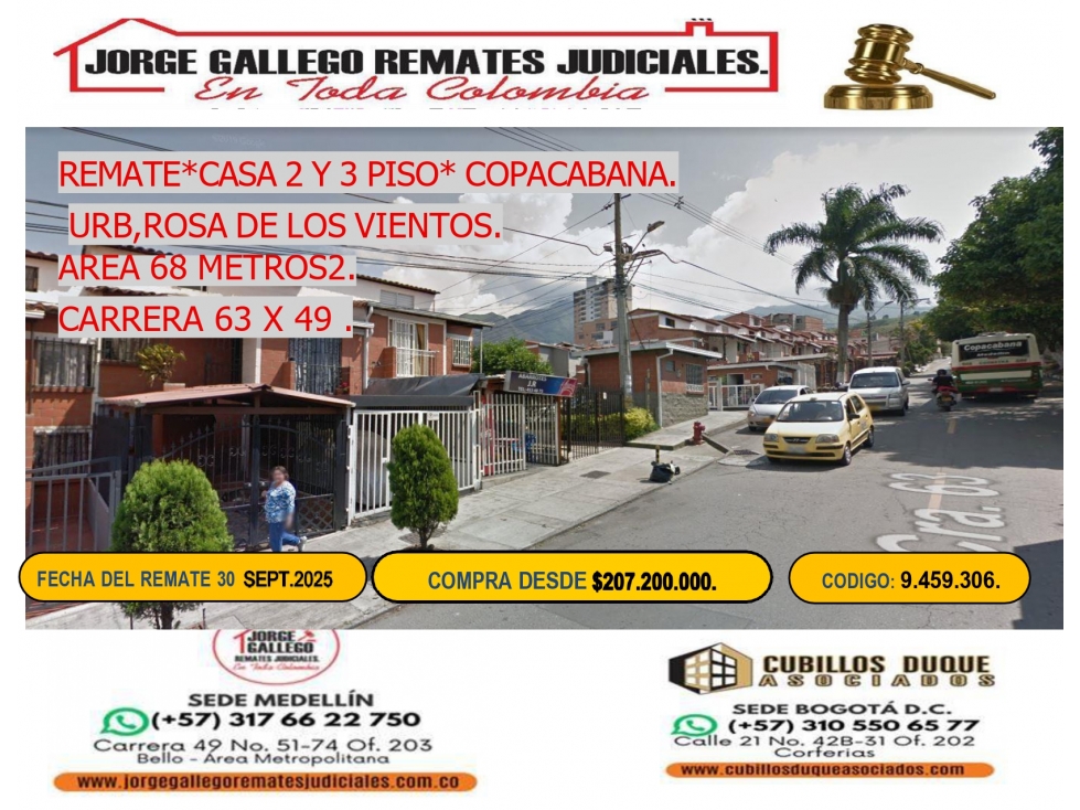 REMATE *APTO 2Y 3 PISO* COPACABANA URB,ROSA DE LOS VIENTOS. — foto 2