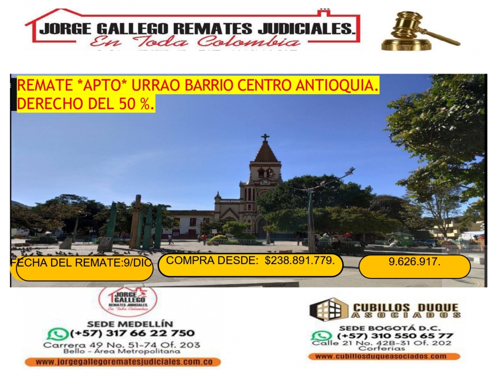 REMATE *APTO*URRAO BARRIO CENTRO