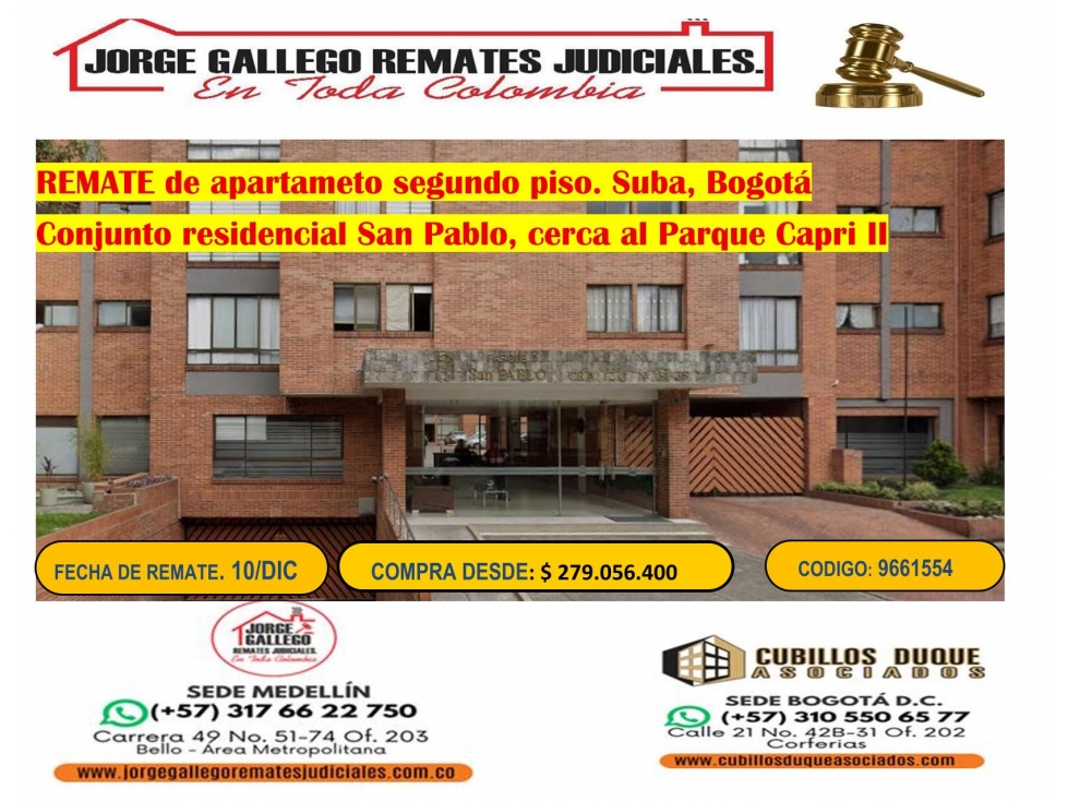 REMATE DE APARTAMENTO