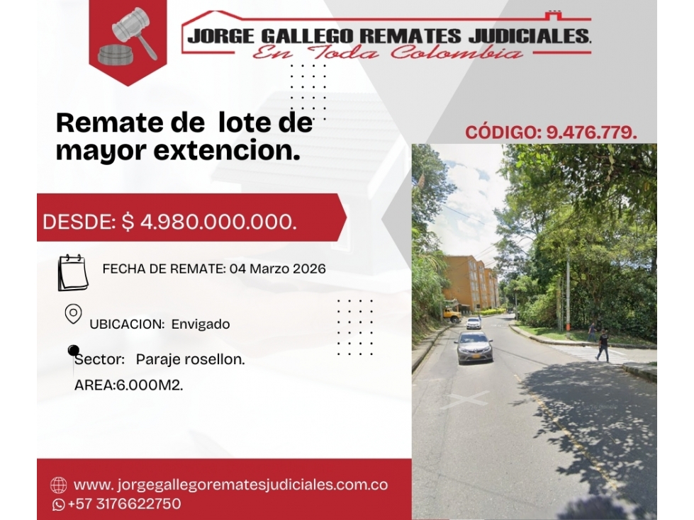 REMATE*FINCA * ENVIGADO PARAJE ROSELLON* SECTOR LA MINA. — foto 2