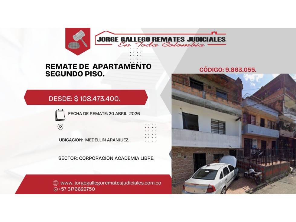 Remate * apartamento* Medellin Aranjuez.