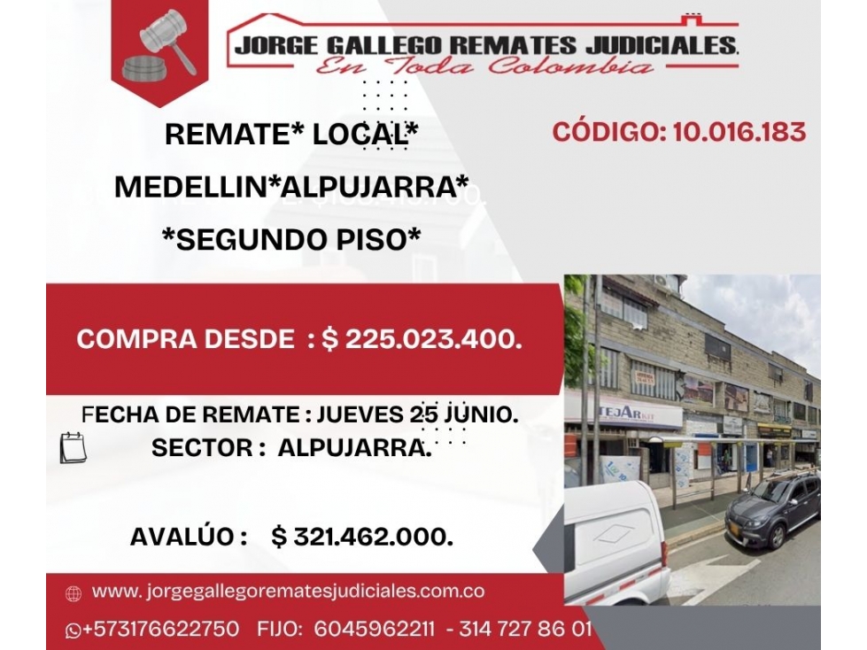 REMATE* LOCAL* MEDELLIN*ALPUJARRA*SEGUNDO PISO*