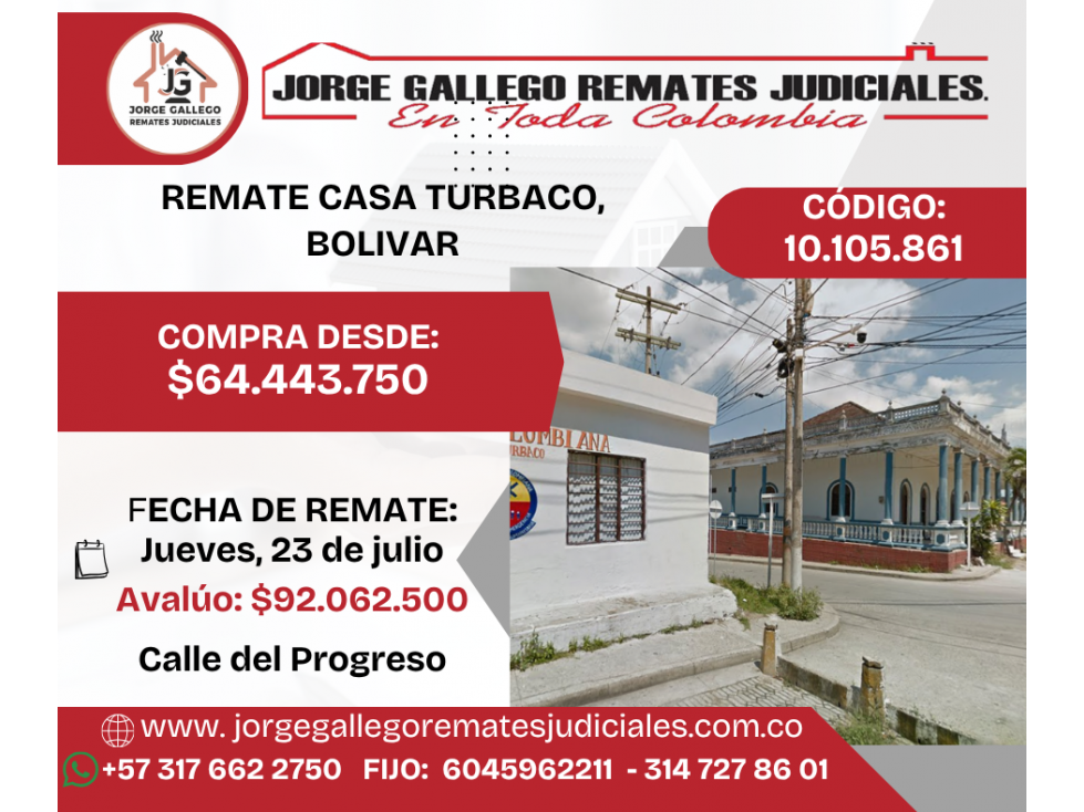 REMATE CASA TURBACO BOLIVAR — foto 2