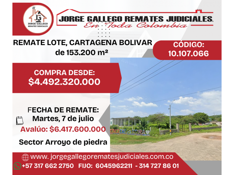 REMATE LOTE DE TERRENO, CARTAGENA BOLIVAR — foto 2