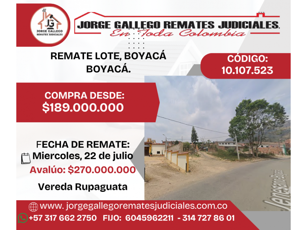 REMATE LOTE BOYACÁ, BOYACÁ - 2