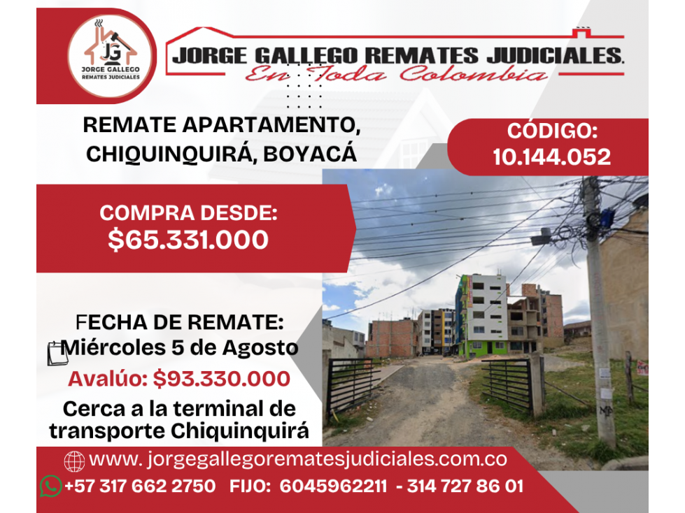 REMATE APARTAMENTO, CHIQUINQUIRÁ, BOYACÁ - 1