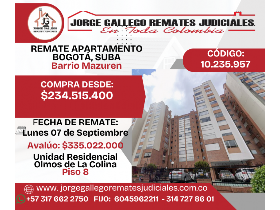 2026-09-07 REMATE APARTAMENTO BOGOTA, SUBA, Mazuren — foto 3
