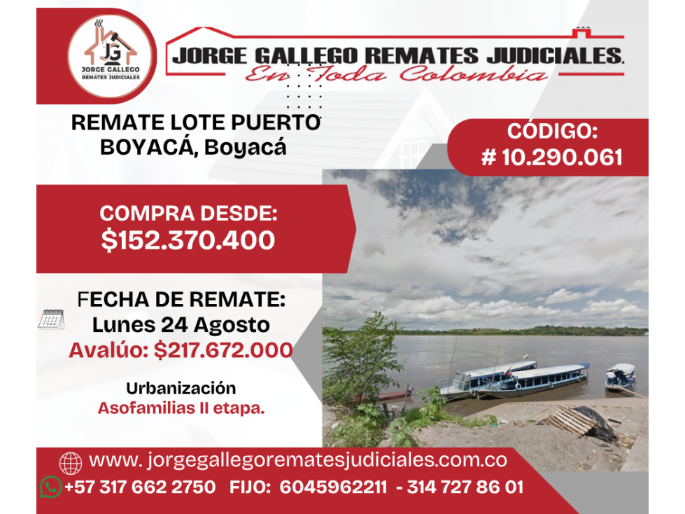 REMATE LOTE PUERTO BOYACÁ, Boyacá - 1