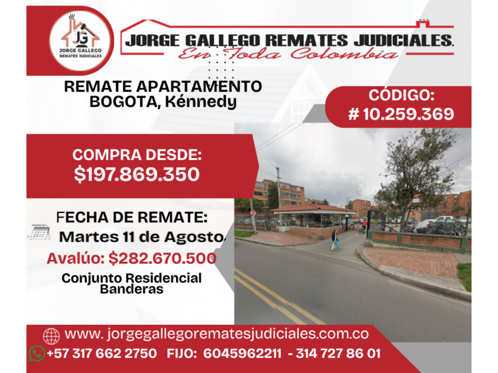 APARTAMENTO BOGOTA, Kénnedy Conjunto Residencial Banderas