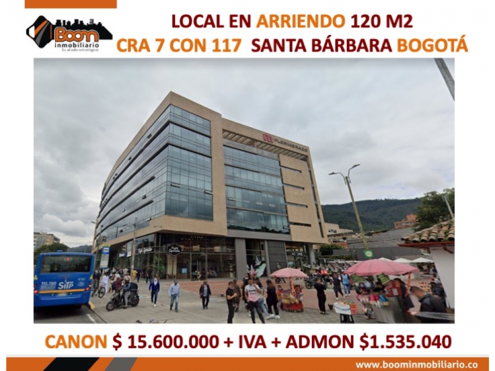 ARRIENDO LOCAL 120 M2 EDIFICIO FLORMORADO USAQUEN