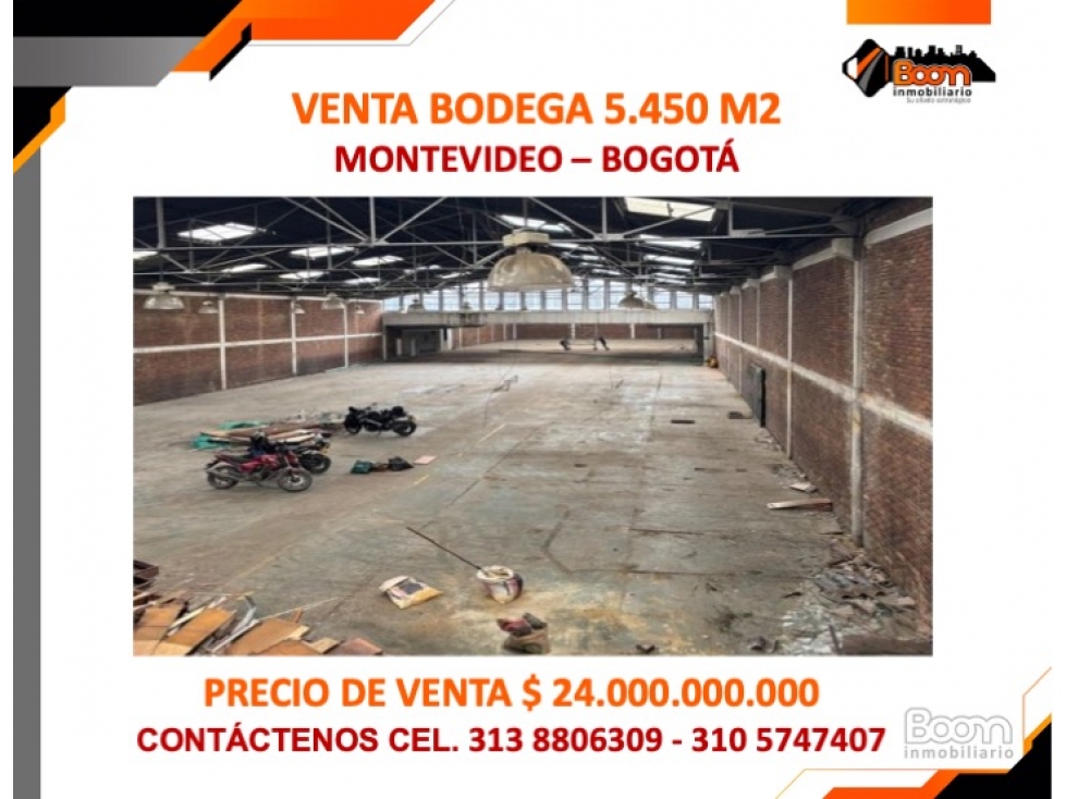 VENTA BODEGA 5.450 M2 MONTEVIDEO BOGOTÁ
