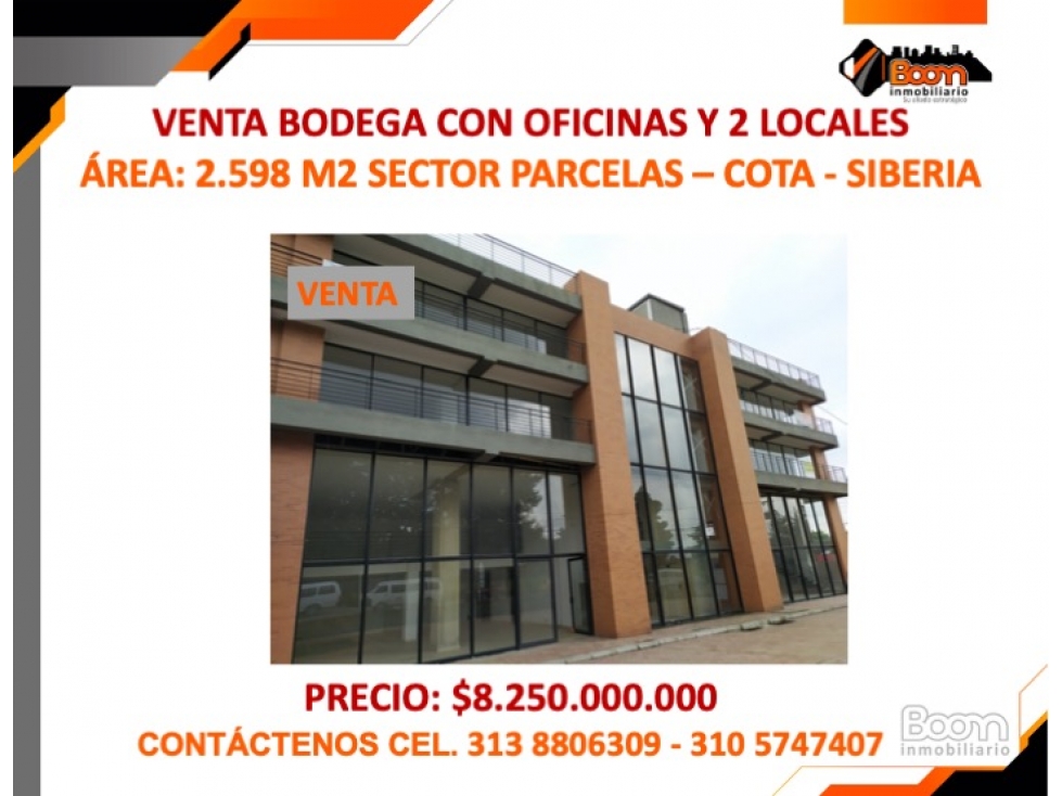 VENTA BODEGA 2.598 M2 COTA - SIBERIA - 1