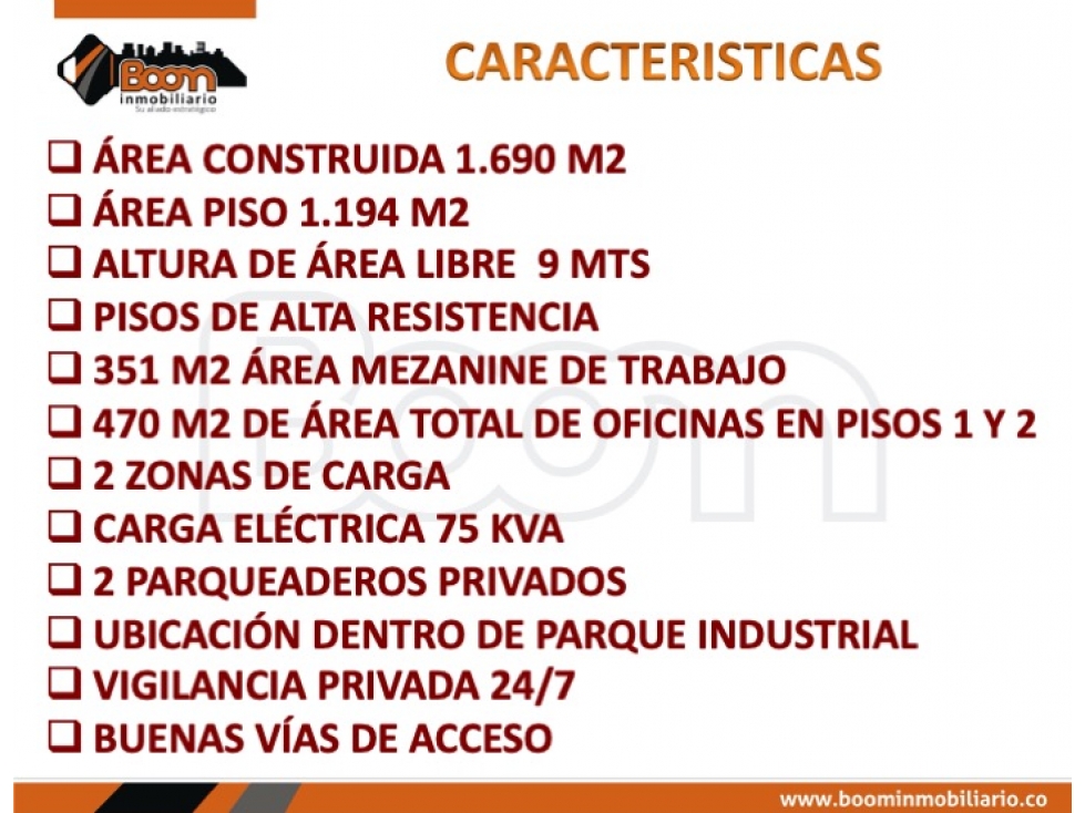 BODEGA EN ARRIENDO 1.690 M2 DENTRO DE PARQUE IND. MONTEVIDEO — foto 2
