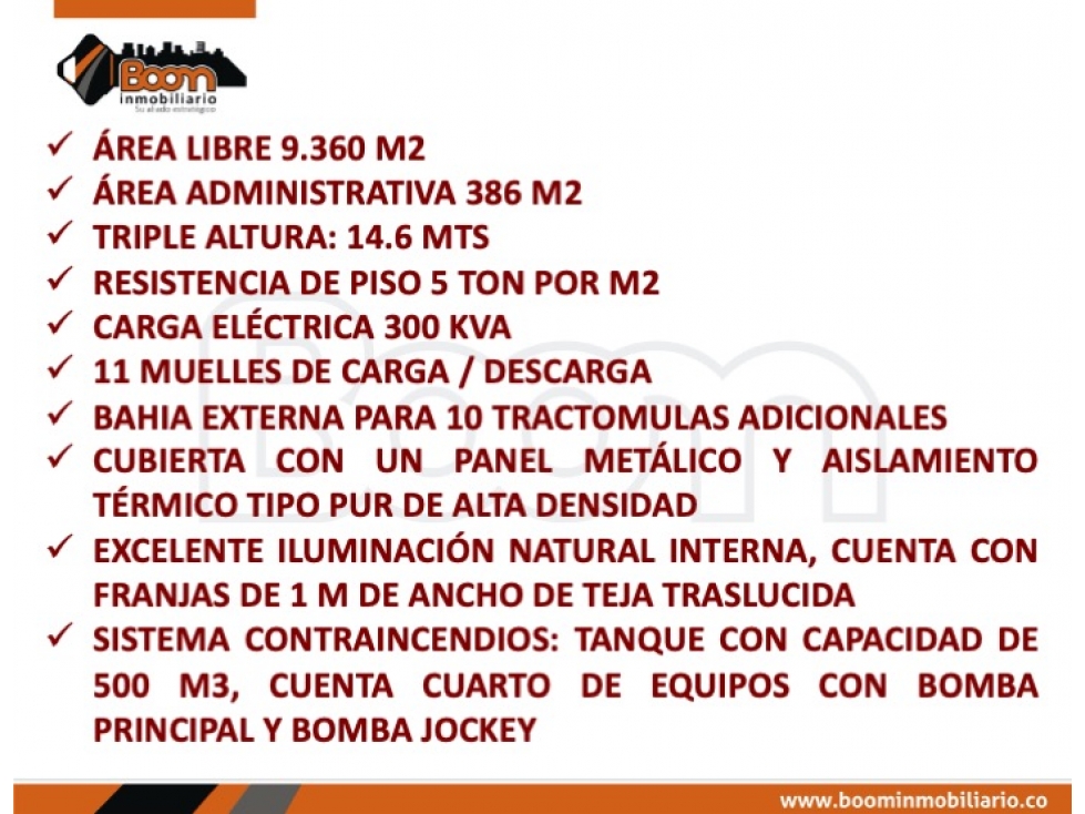 ARRIENDO BODEGA CEDI 9.746 M2 PARQUE INDUSTRIAL TOCANCIPA - 2