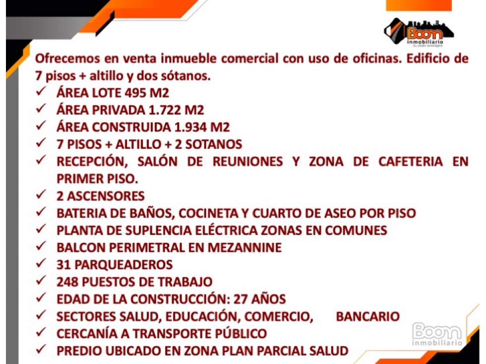 ARRIENDO / VENTA EDIFICIO DE OFICINAS ÁREA 1.934 M2 — foto 2
