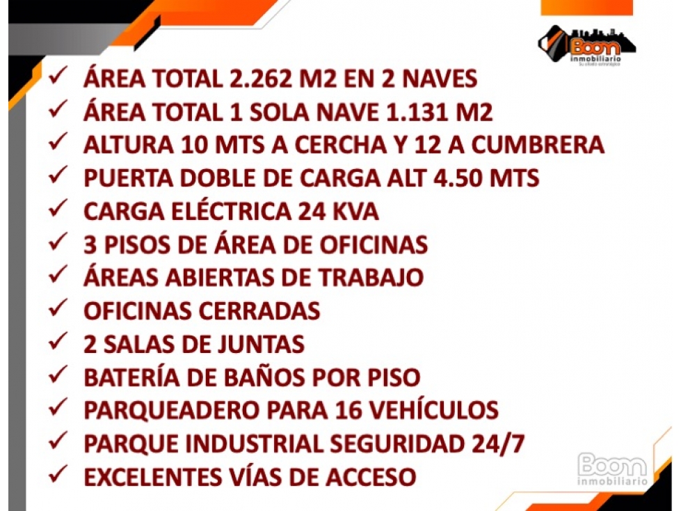 ARRIENDO 2.262 M2 ÁREA DE BODEGA 2 NAVES SIBERIA TENJO - 2