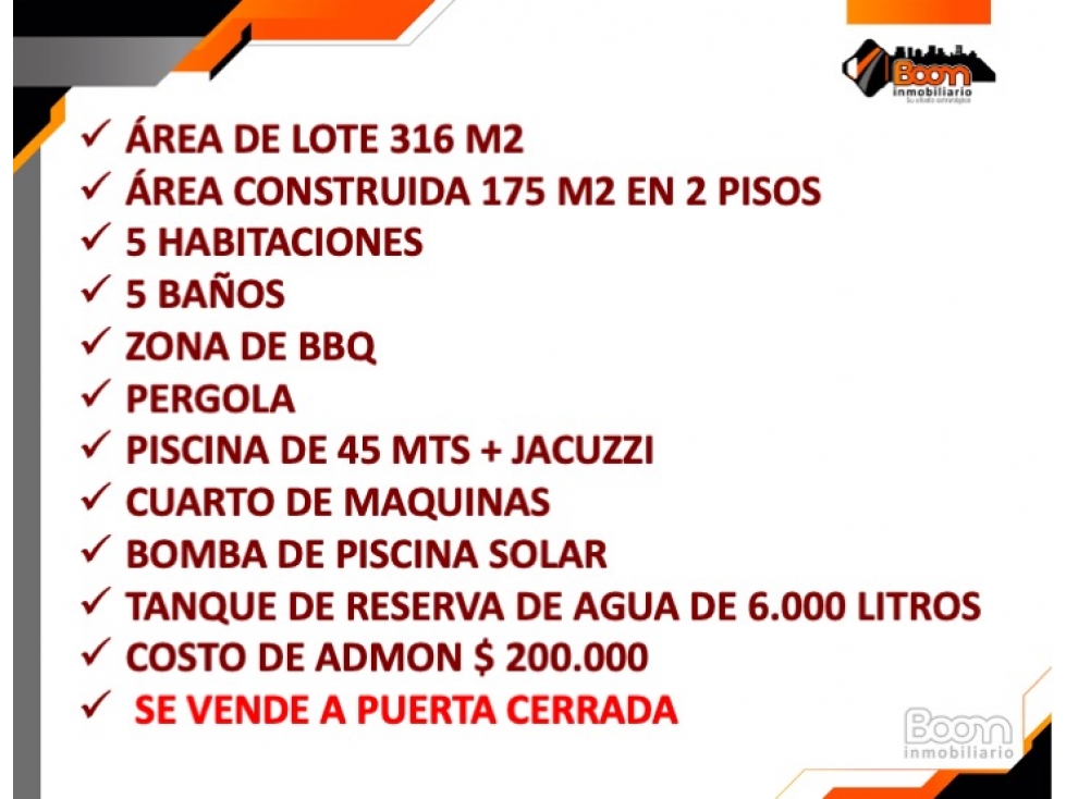 VENTA CASA MODERNA DE 175 M2 EN CONDOMINIO DE MELGAR - 2