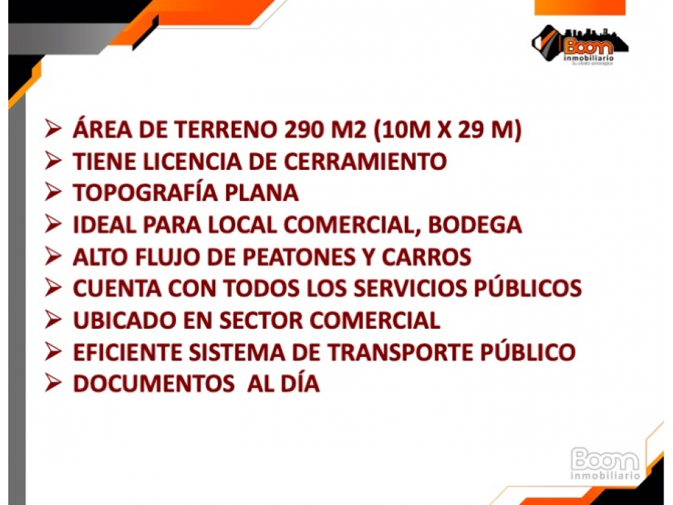 VENTA LOTE COMERCIAL 290 M2 TOBERIN — foto 2