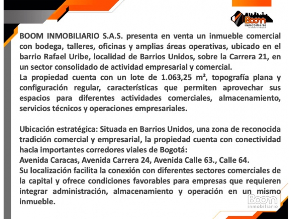 VENTA BODEGA 1.659 M2 BARRIOS UNIDOS - 2