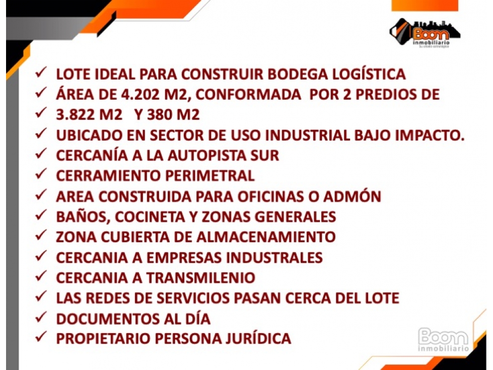 VENTA LOTE INDUSTRIAL 4.202 M2 EN CAZUCA SOACHA - 3