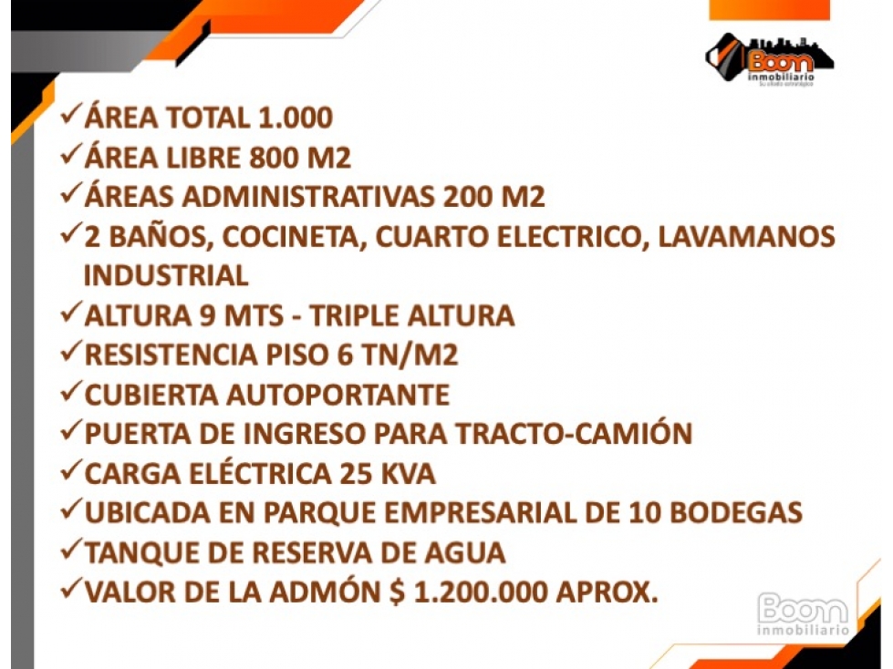 VENTA / ARRIENDO BODEGA 1.000 M2 SIBERIA-TENJO - 2