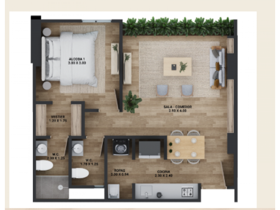 Apartaestudio en venta en unidad en La Ceja Cesión de derechos — foto 2