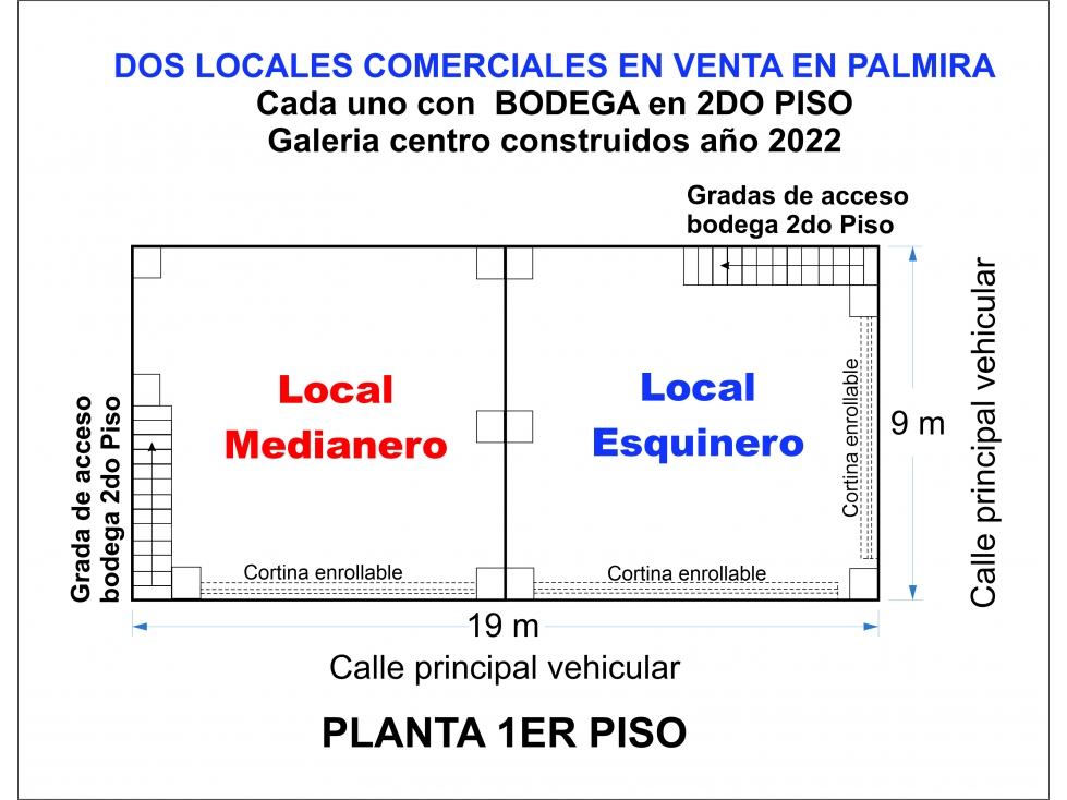 LOCALES COMERCIALES EN VENTA PALMIRA SECTOR GALERIA - 6