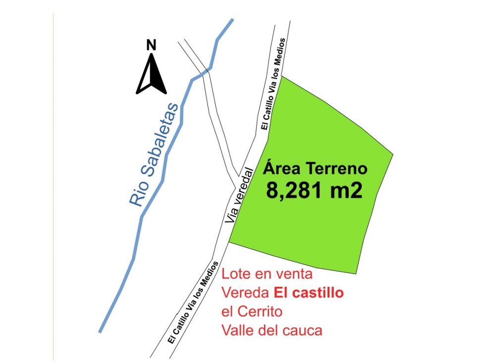 LOTE EN VENTA VEREDA EL CASTILLO, EL CERRITO, VALLE DEL CAUCA — foto 2