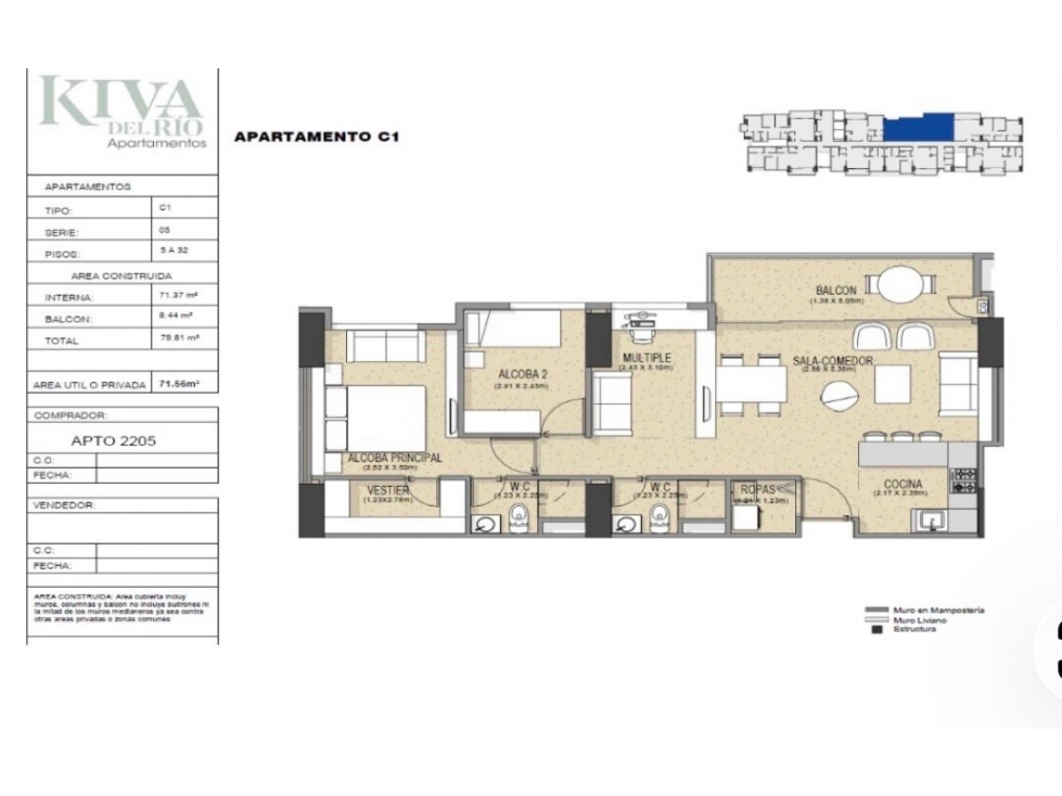APARTAMENTO EN VENTA - KIVA DEL RÍO - MEDELLIN — foto 2