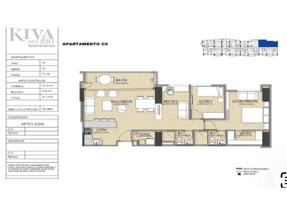 APARTAMENTO EN VENTA - CIUDAD DEL RÍO - MEDELLIN — foto 2