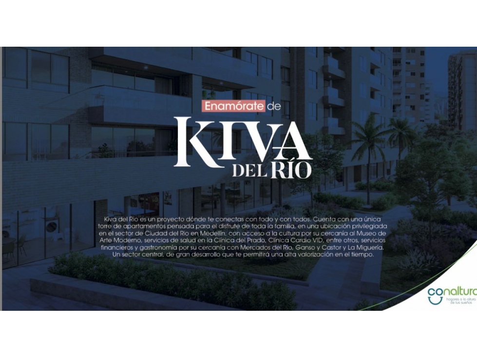 APARTAMENTO EN VENTA - KIVA DEL RÍO - MEDELLIN