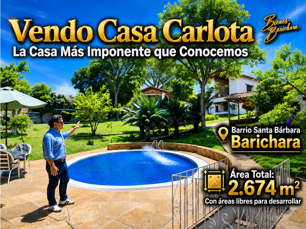 Vendo Casa Barichara Sector Santa Barbara casa Carlota