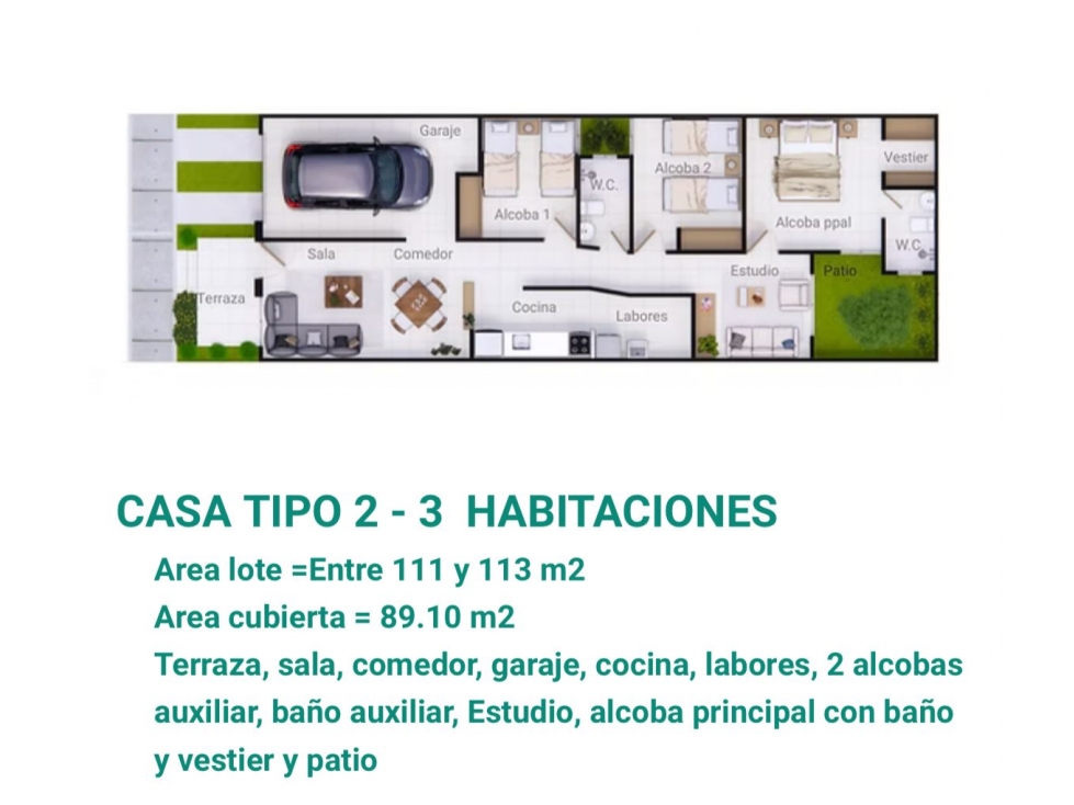 CASAS PARA ESTRENAR DE 2 Y 3 HABITACIONES EN VENTA EN MONTERIA — foto 3