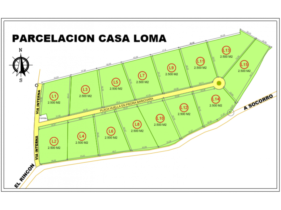PARCELAS DE 2.500 M2 EN Conjunto Cerrado - Socorro Sder. - 6